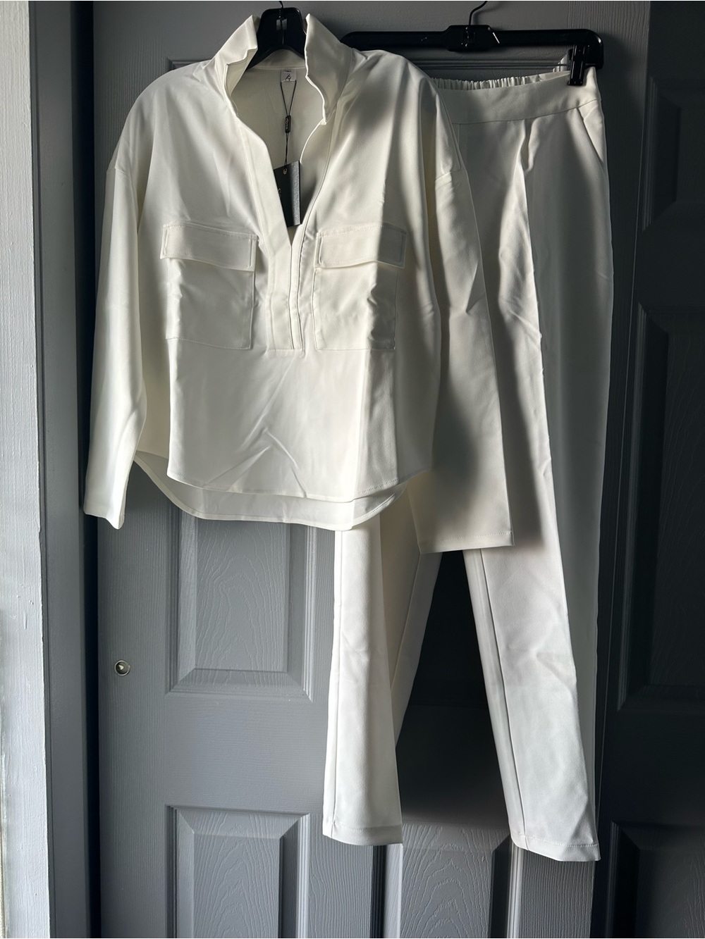 NWT Mooyius Luxe Oversized Shirt & Tailored Trouser Two-Piece Set